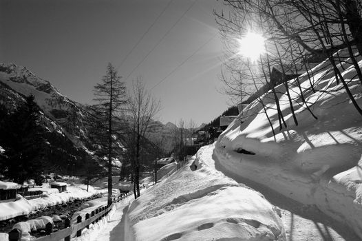 alpine winter scenery (Val Formazza, Italy)