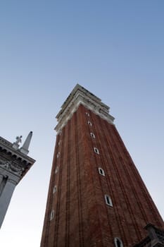 The Campanile tower in St. Marks square, Venice, Italy