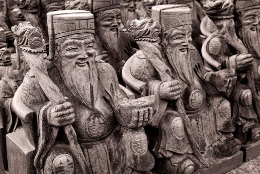 It is a group of chinese stone god.