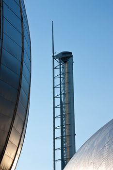 Architectural detail of Glasgow Science Center