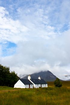 Isolated Scottish house in the Higlands, Scotland