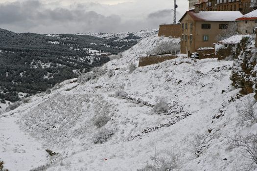 Snowed evening in Gudar - Teruel - Spain