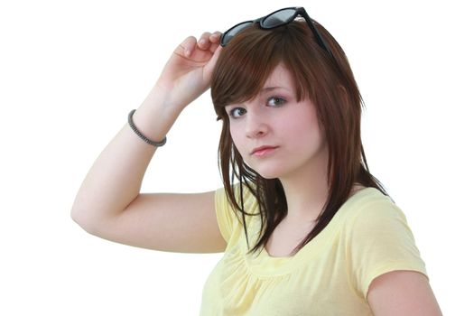 Young girl with black sunglases