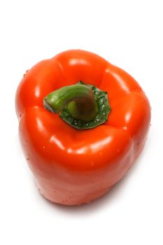 Orange bulgarian pepper insulated on white background