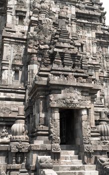 Front door of a Hindu temple in Prambanan temple complex