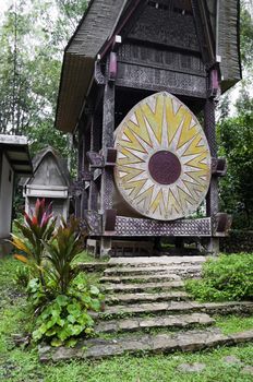 Traditional torja family tomb in indonesia, Sulawesi