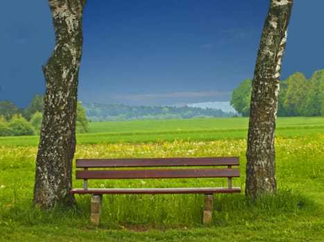 park bench idyll