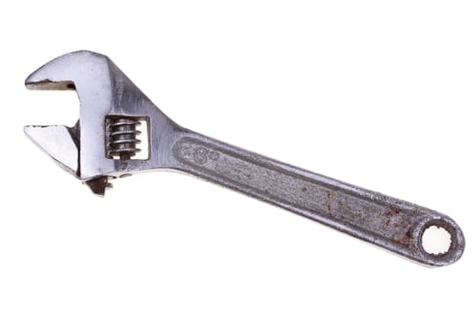 Used Monkey Wrench isolated in white