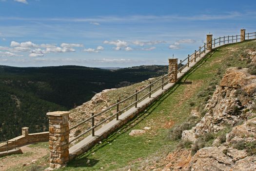 Road to the cemetery. Gudar - Teruel - Spain