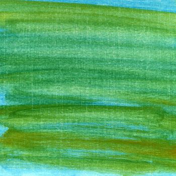 green and blue hand painted watercolor abstract witch scratch texture, self made