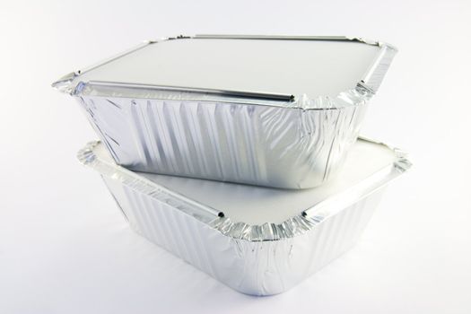 2 square foil catering trays