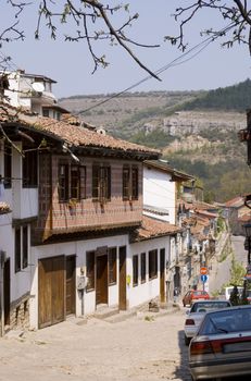 city view with old houses Veliko Turnovo Bulgaria