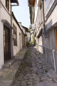 city view with old houses Veliko Turnovo Bulgaria