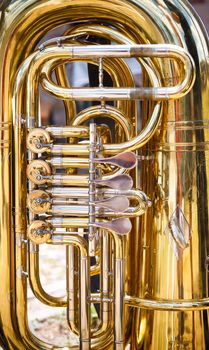 Tuba is a musical instrument made of brass