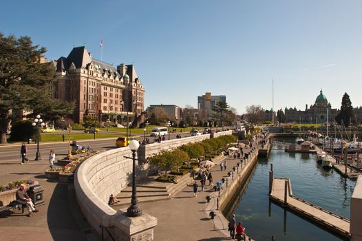 The Empress Hotel at Inner Harbour, Victoria, B.C., Canada