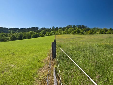 fence with barbwire