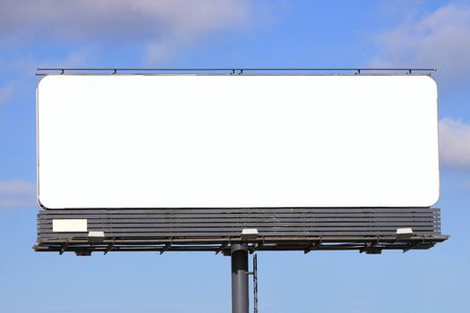 Billboard background on cloudy sky