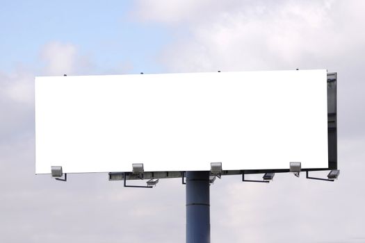 Billboard background on cloudy sky