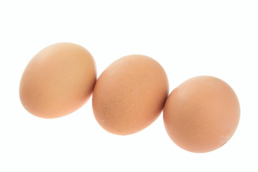 3 Chicken eggs isolated