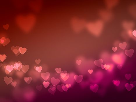 An image of a nice lights background heart shapes