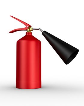 fire extinguisher on white background. Isolated 3D image