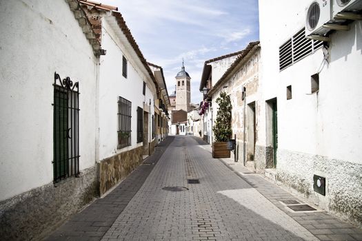 Town of white houses, typical Spanish architecture