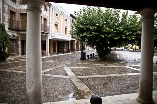 Medieval town, old architecture in Torija Spain