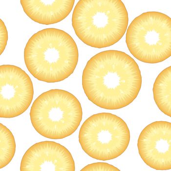 Pineapple slices background, seamless pattern