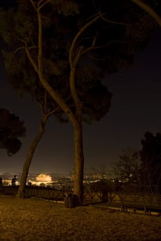 famous Castel Sant Angelo in Rome at night