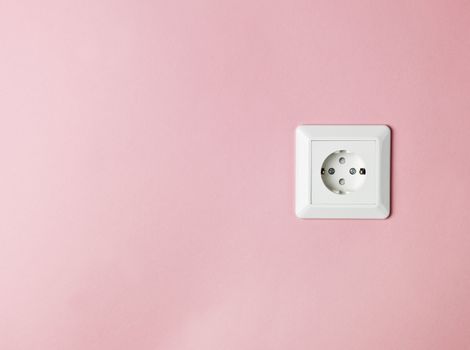 Electric Contact on pink background