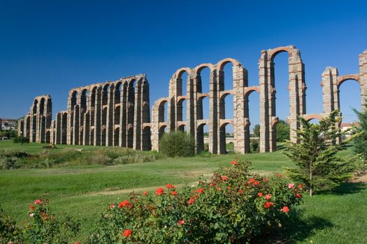 The Miracles'  aqueduct from Roman epoch placed on ancient Roman province Lusitania