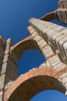 The Miracles'  aqueduct from Roman epoch placed on ancient Roman province Lusitania 