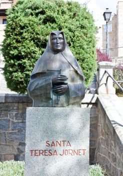 the  St Teresa statue in Avila, Spain