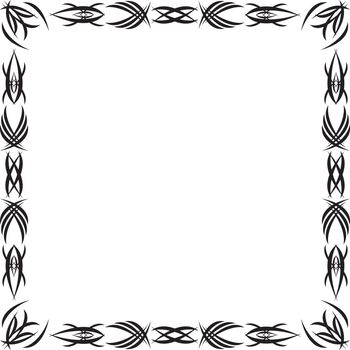 Framework drawn by a Gothic black pattern