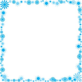 The drawn framework consisting of snowflakes of a different shade