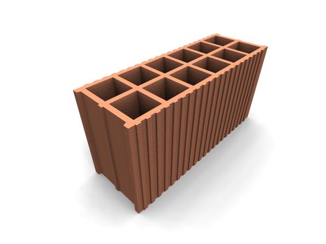 a 3d render of some brick on a white background