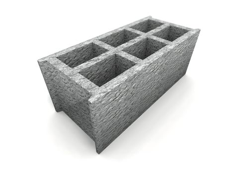a 3d render of some cinder-block on a white background