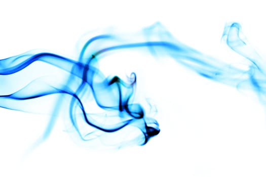 Colorful abstract smoke isolated on white,pleasant colors.