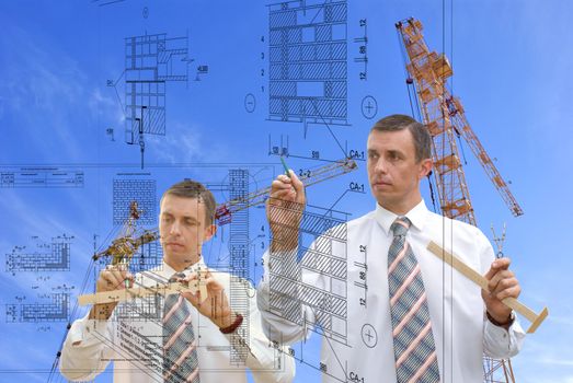 the collective of engineers-designers is carried out by construction plans 