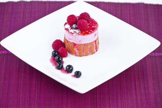Strawberry and blackberry cake