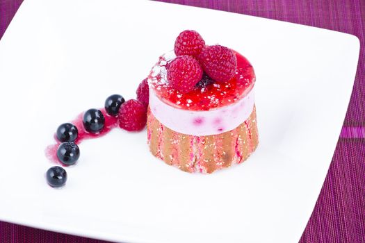 Strawberry and blackberry cake