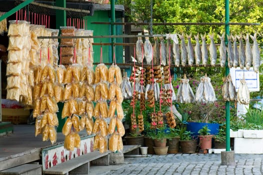 The hanging dried seafood, the Chinese favor