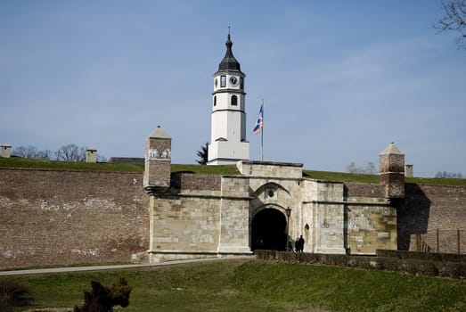 entrance to Kalemegdan fortress in Belgrade, Serbia