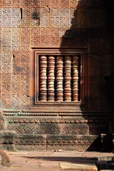 Window decor in buddhist temple