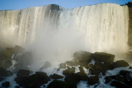 View of Niagara Falls from Made of the Mist boat