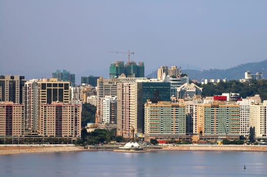The moderm residential apartments in Macau city