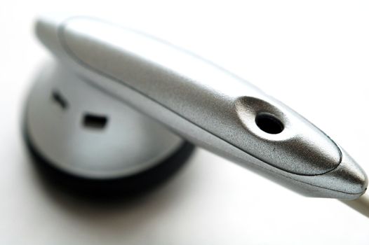 Close up shot of mobile head phone