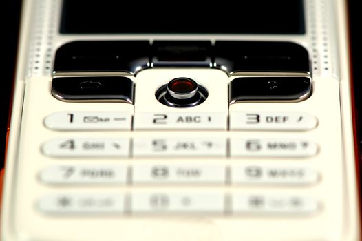 The close up shot of mobile keypad