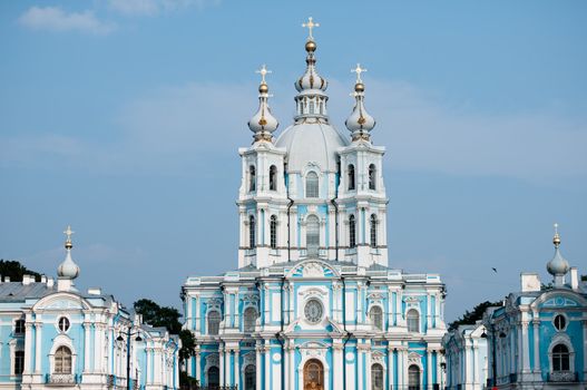 Smolny cathedral during summer time