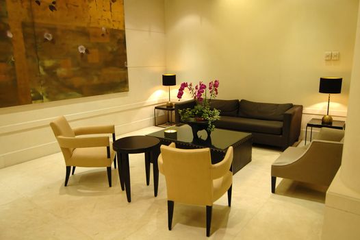 The environment of lobby in a hotel